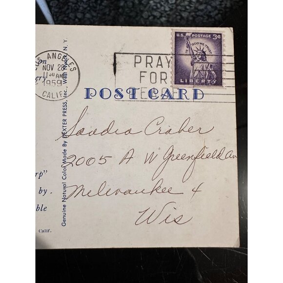 Vintage 1959 Hugh OBrian Fan Postcard Signed Photo With Wyatt Earp Bio Dexter Pr - Picture 13 of 13